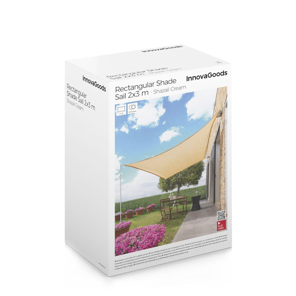 Toldo Vela de Sombra Rectangular 2 x 3 m